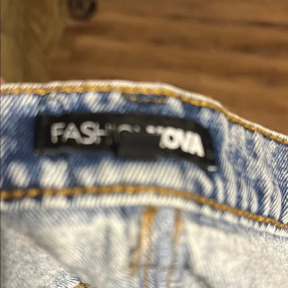 Fashion Nova Blue Denim jumpsuit Relaxed Fit - Picture 4 of 7